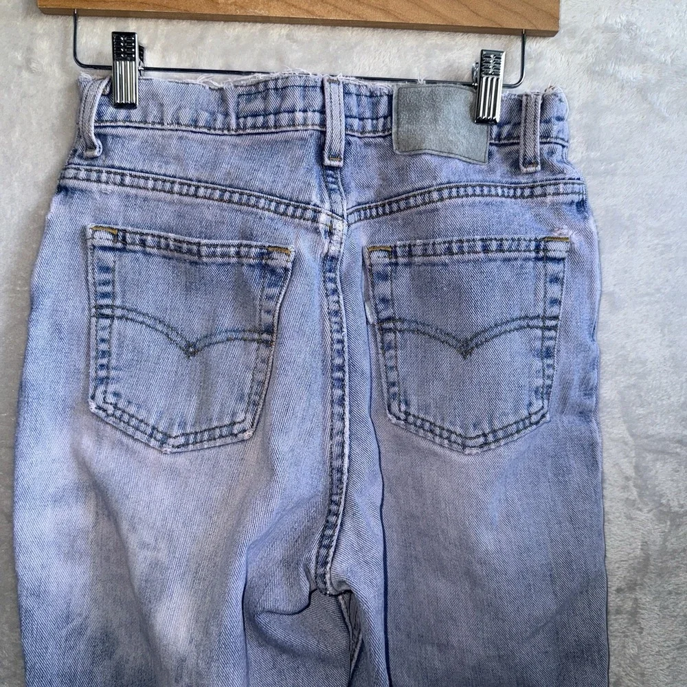 VTG Levis SilverTab Jeans Women 9/10 LightWash Straight USA 90s 26x29 Distressed - Picture 6 of 16